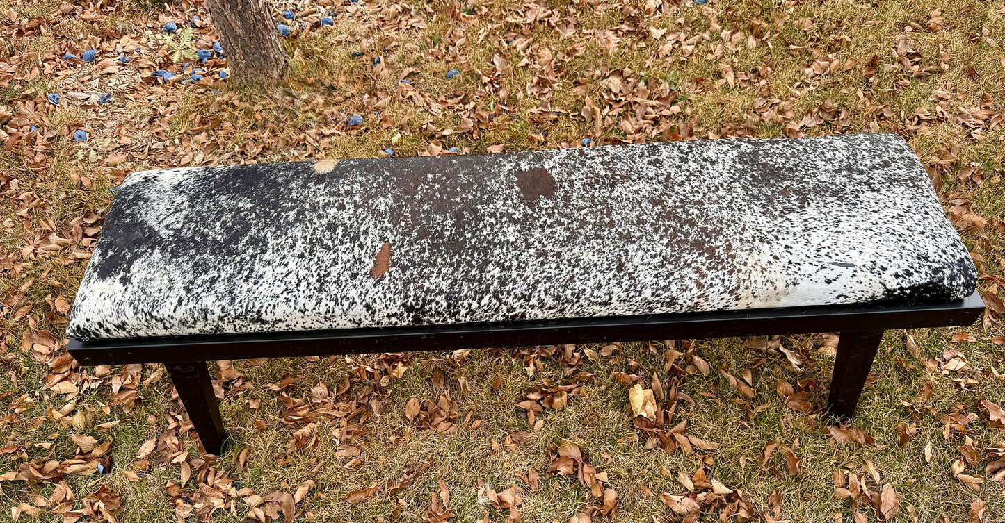 Speckled Cowhide Bench