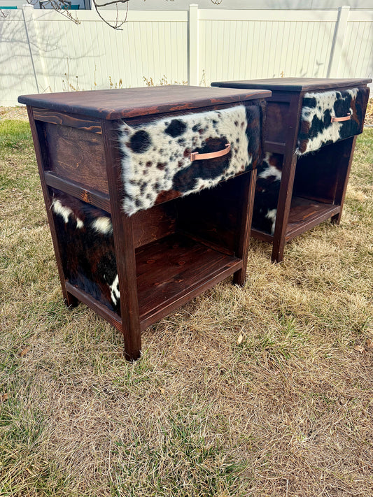 Cowhide Nightstands