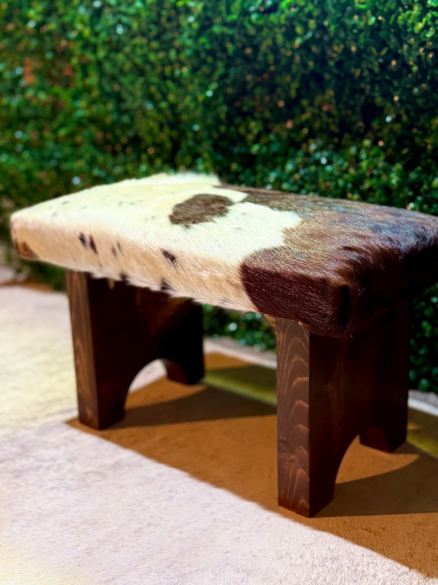 Mini Cowhide Stool – Western Charm in a Compact Design