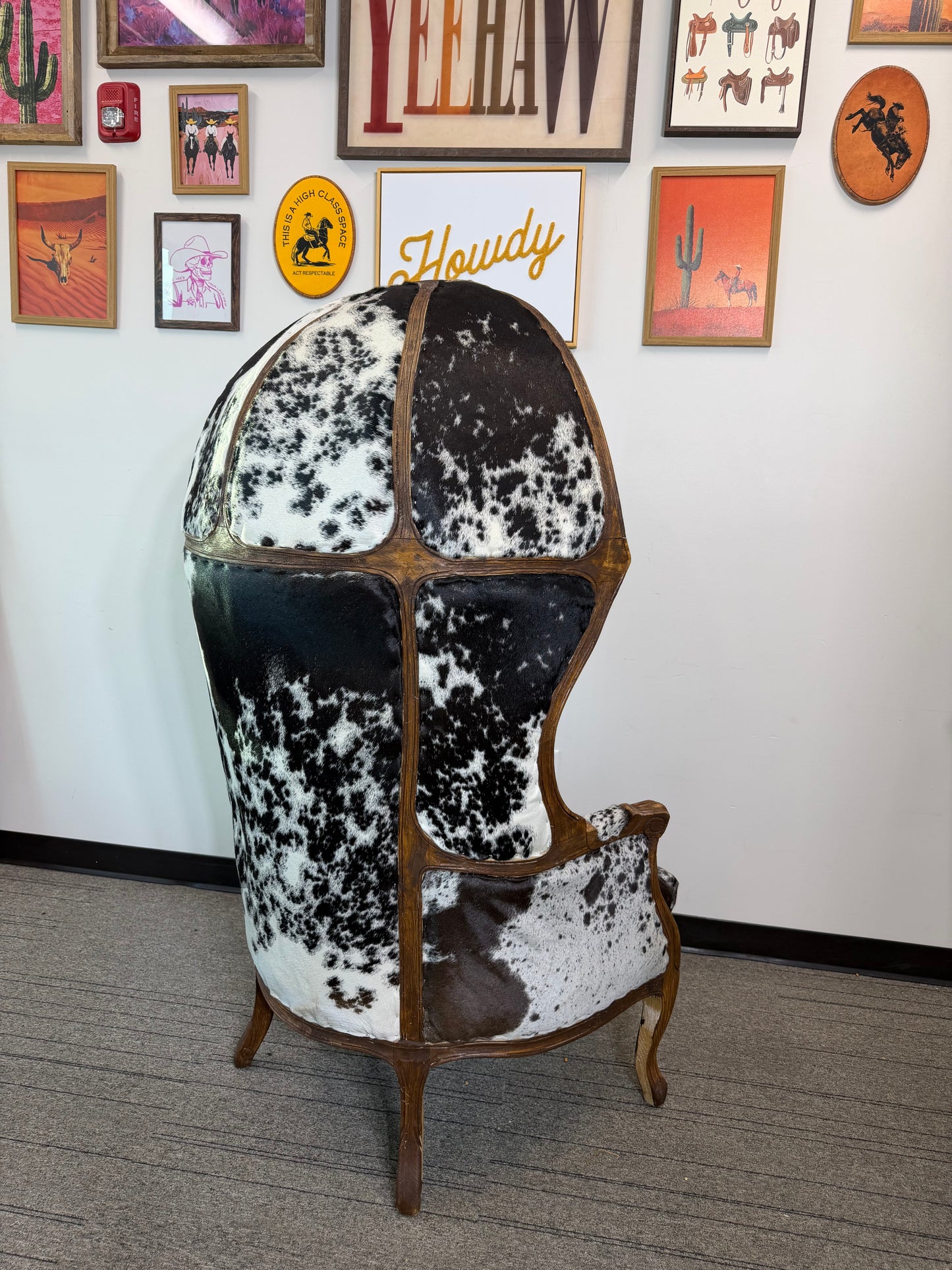 Cowhide French Balloon Chair