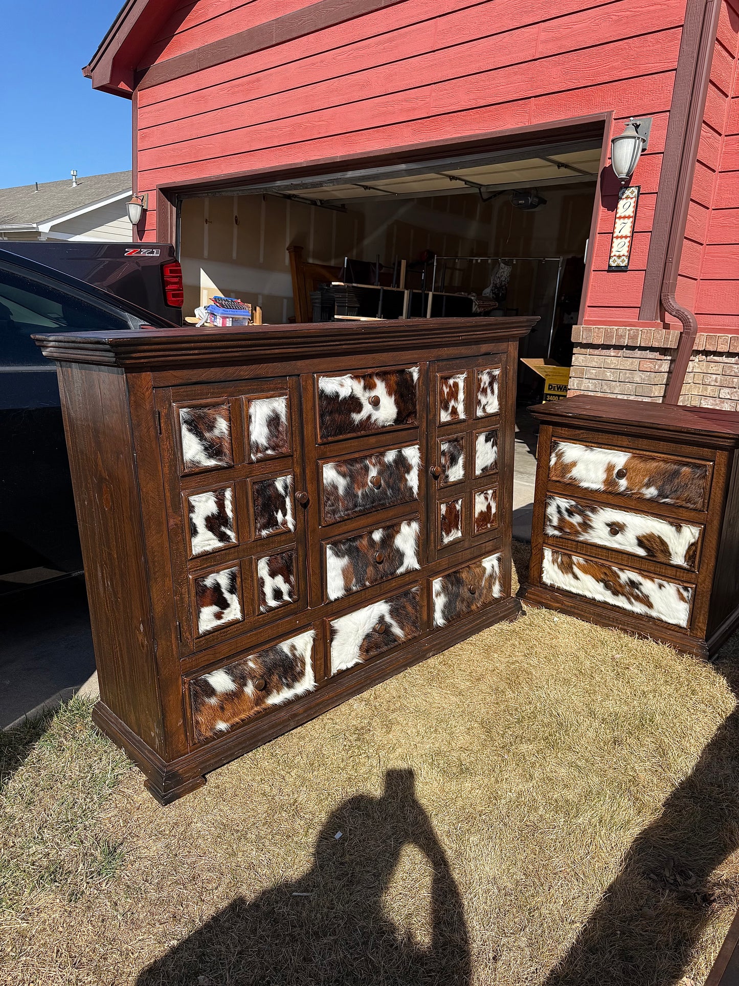 Cowhide King Bedroom Set