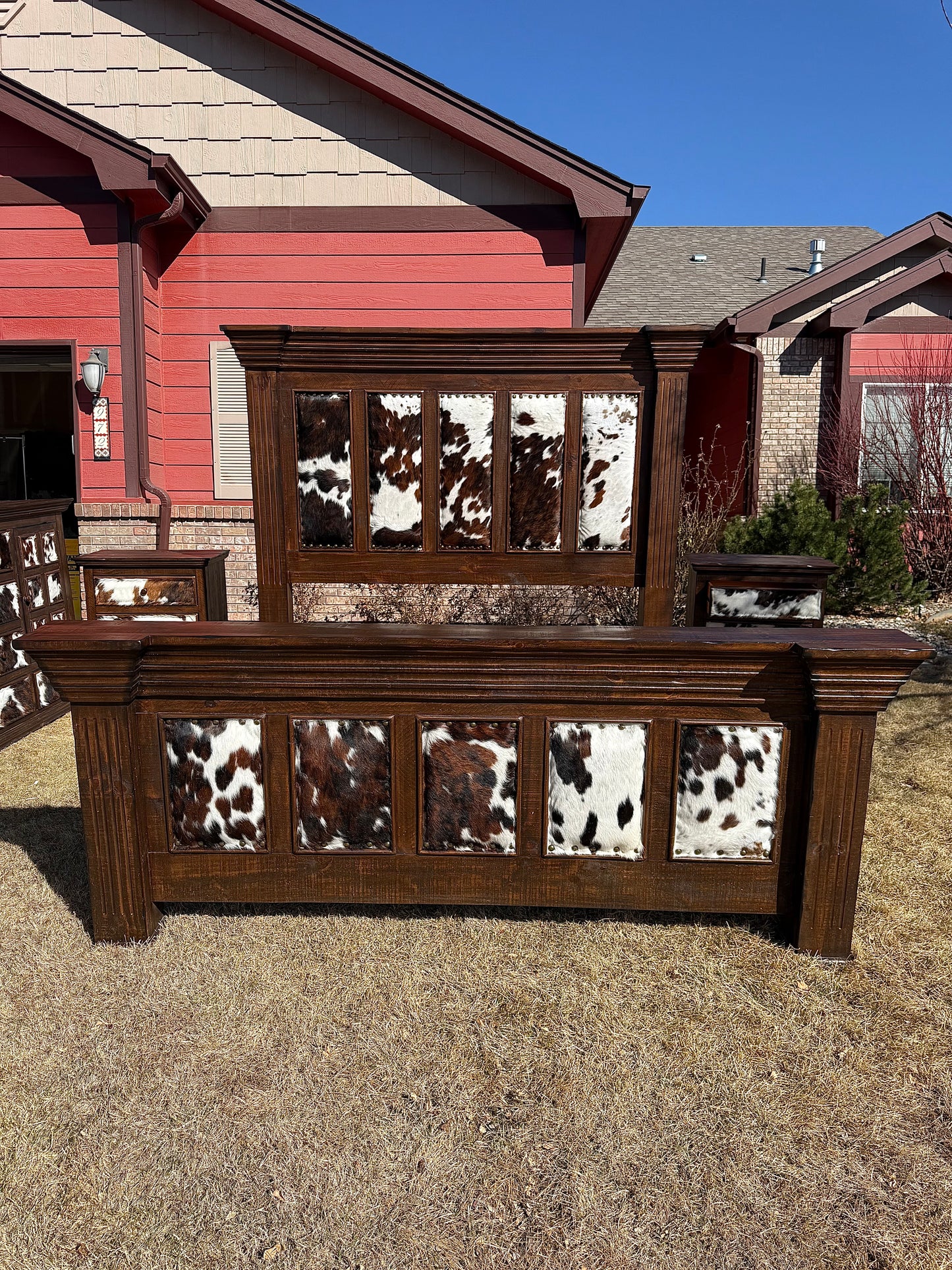 Cowhide King Bedroom Set