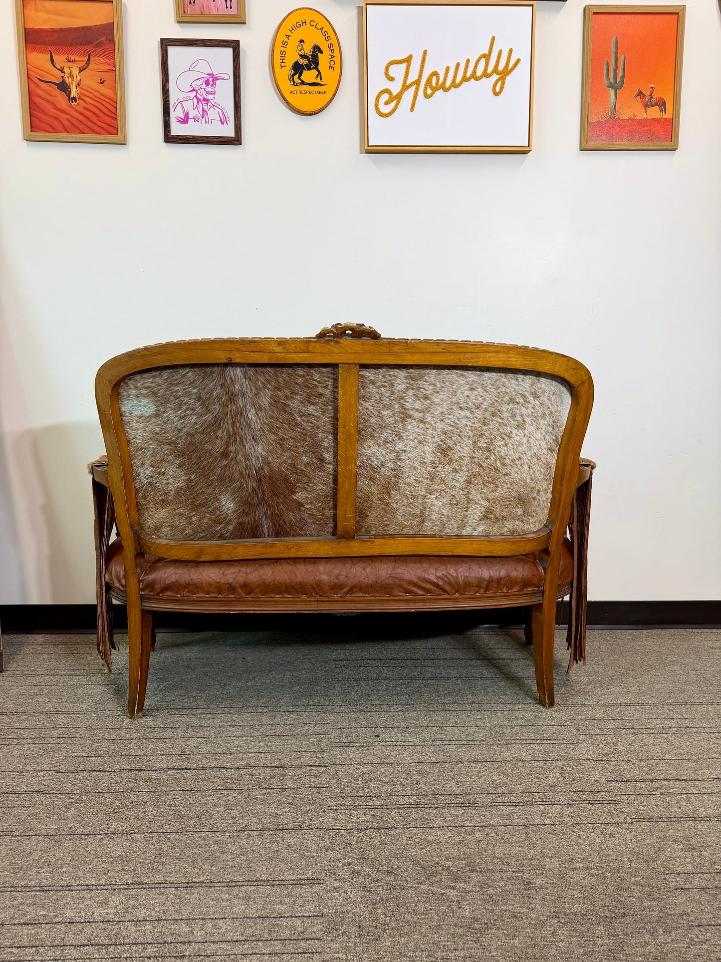 Tucson Aqua Antique Settee