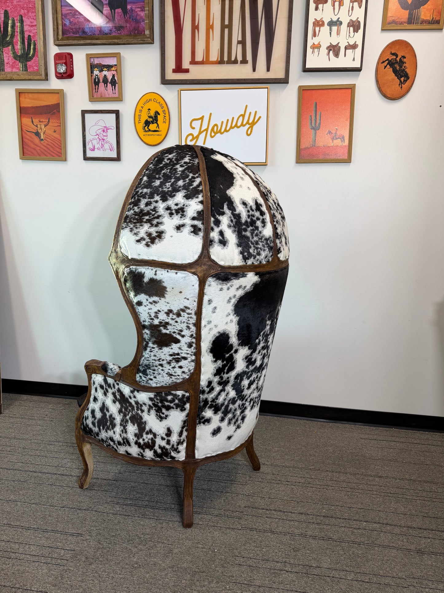 Cowhide French Balloon Chair