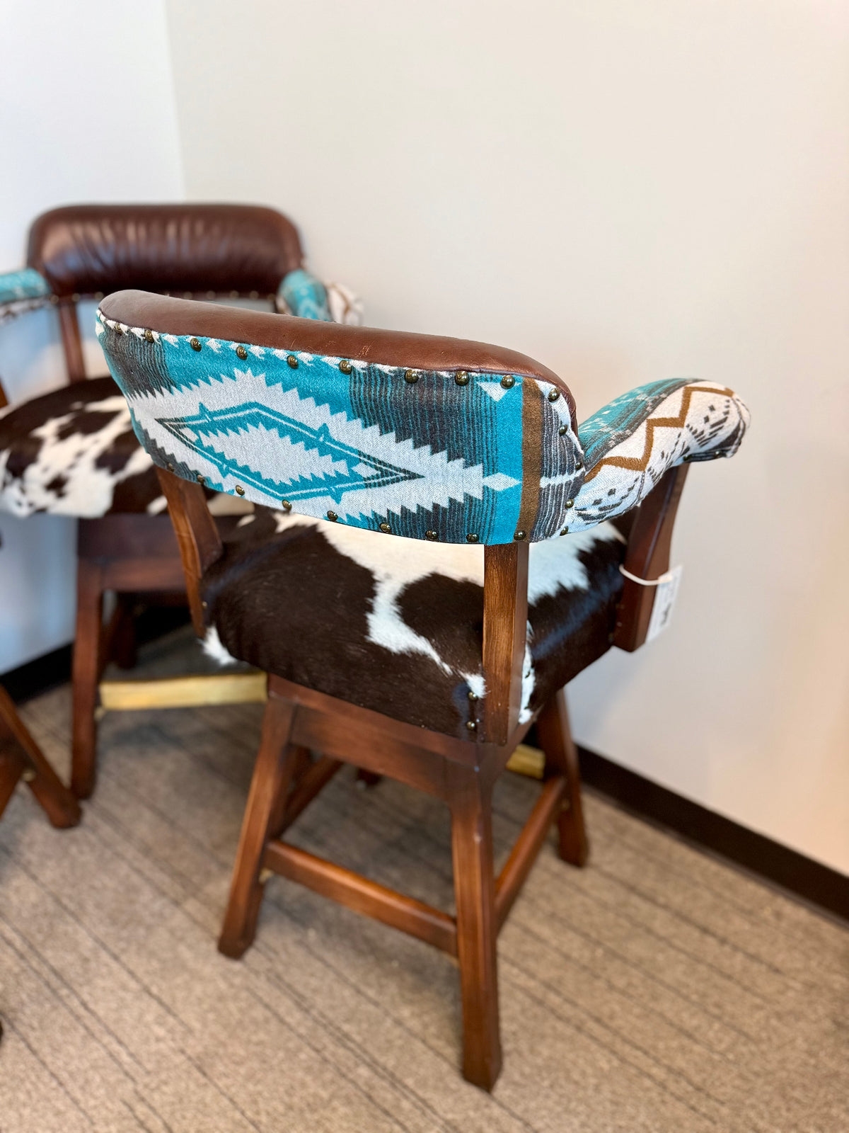 Southwestern Counter Height Stools (3)