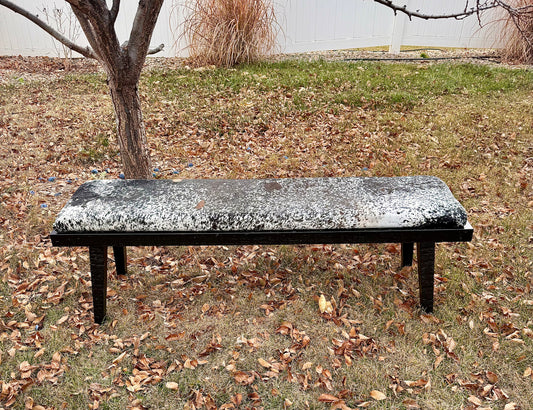 Speckled Cowhide Bench
