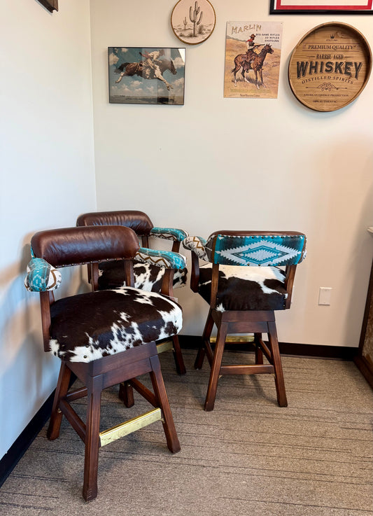 Southwestern Counter Height Stools (3)