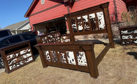 Cowhide King Bedroom Set