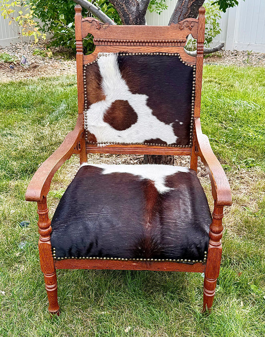 Antique Cowhide Armchair
