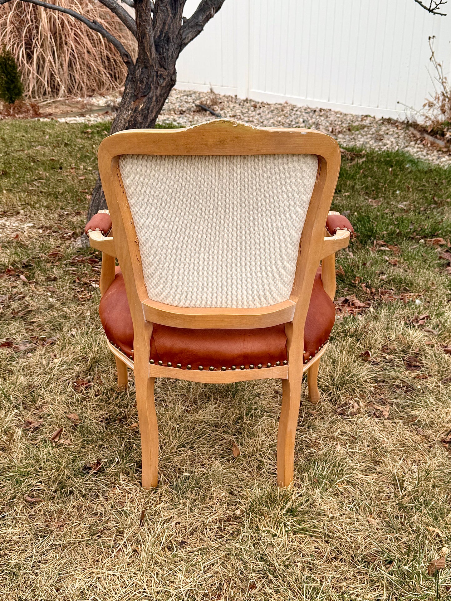 Pendleton and Leather Accent Chair
