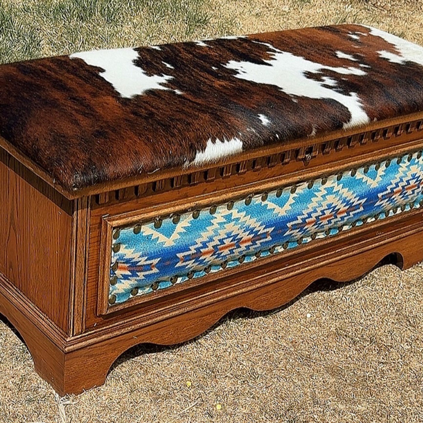 Cowhide Chest