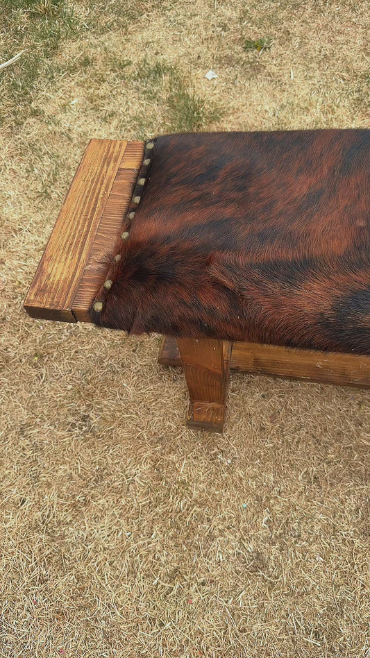 Cowhide Dining Bench